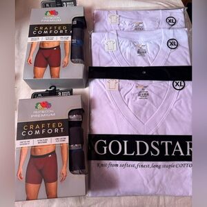 Boxer briefs and 3 V neck t shirts
